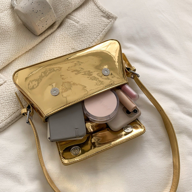 2026 Designer Bag Women Shoulder Bag Bright PU Leather Fashion Underarm Women’s Hand Bag