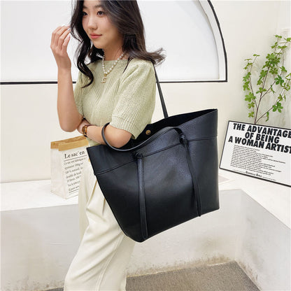 Korean style 2026 new casual simple handbag tote bag large capacity fashion shoulder bag for women