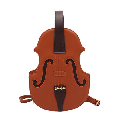 Fashion 3D Violin Girl’s Multipurpose Purse Hand Bag Backpack or Women Pu Leather Handbags