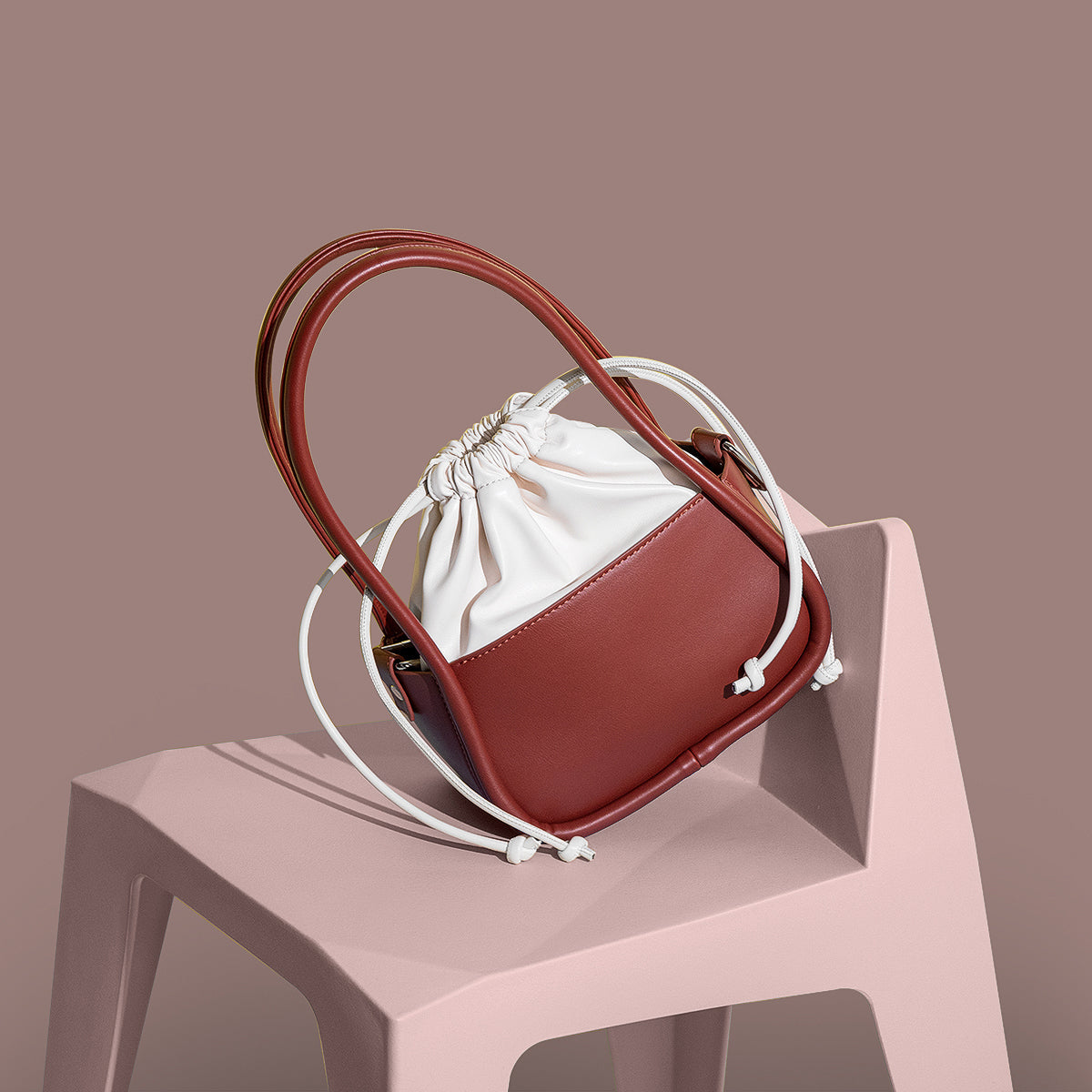 Brand Drawstring Bucket Bag for Women High Quality PU Leather Bag Luxury Handbag Purse Designer