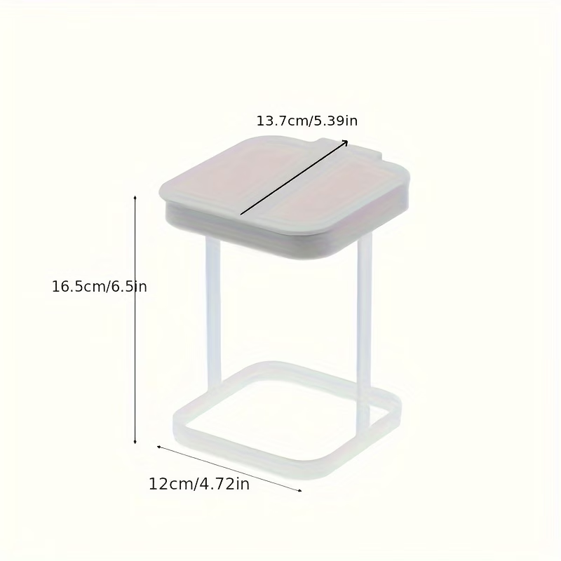 Mini Trash Can - Transparent Plastic Mini Square Flip-Top Trash Can