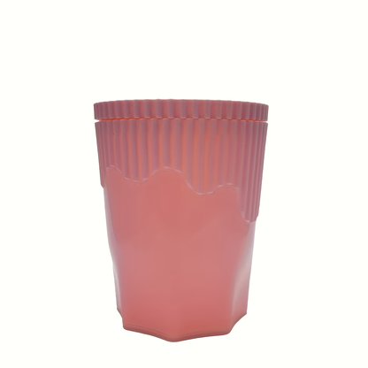 Modern Nordic style push-lock lidless foot-operated trash can